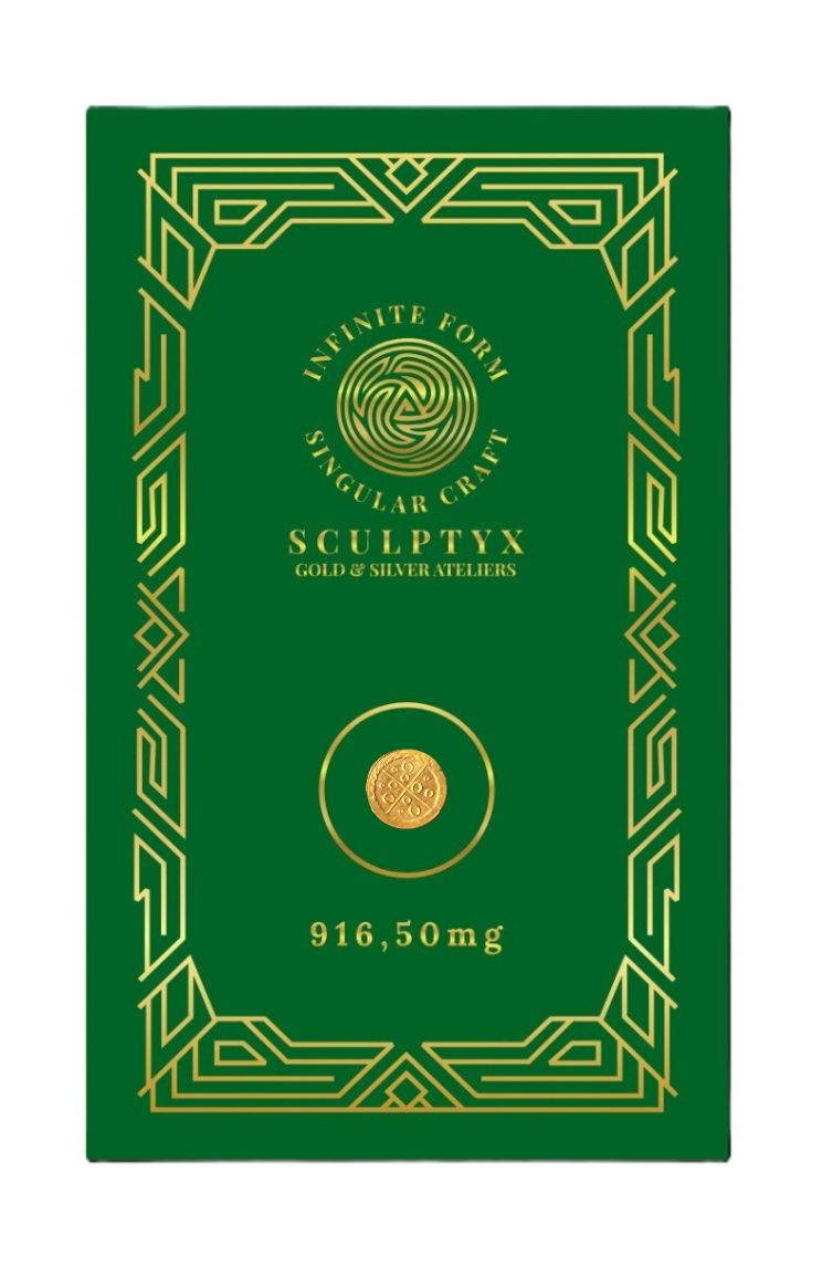Sculptyx Goldfrac – 22K Micro Bullion | 50 mg | Quadra Series