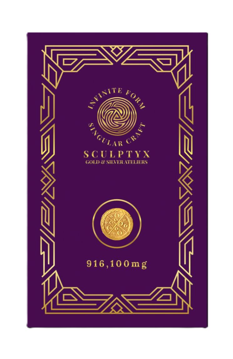 Sculptyx Goldfrac – 22K Micro Bullion | 100 mg | Quadra Series