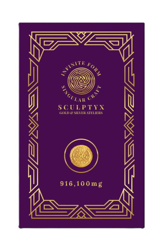 Sculptyx Goldfrac – 22K Micro Bullion | 100 mg | Quadra Series