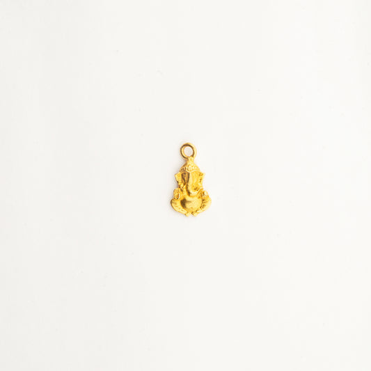 Sculptyx Divine Blessings handcrafted 22K gold pendant featuring an intricate Lord Ganesha design symbolizing wisdom, prosperity, and good fortune.